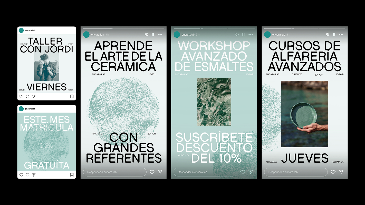 Posts de Instagram del proyecto cerámica
