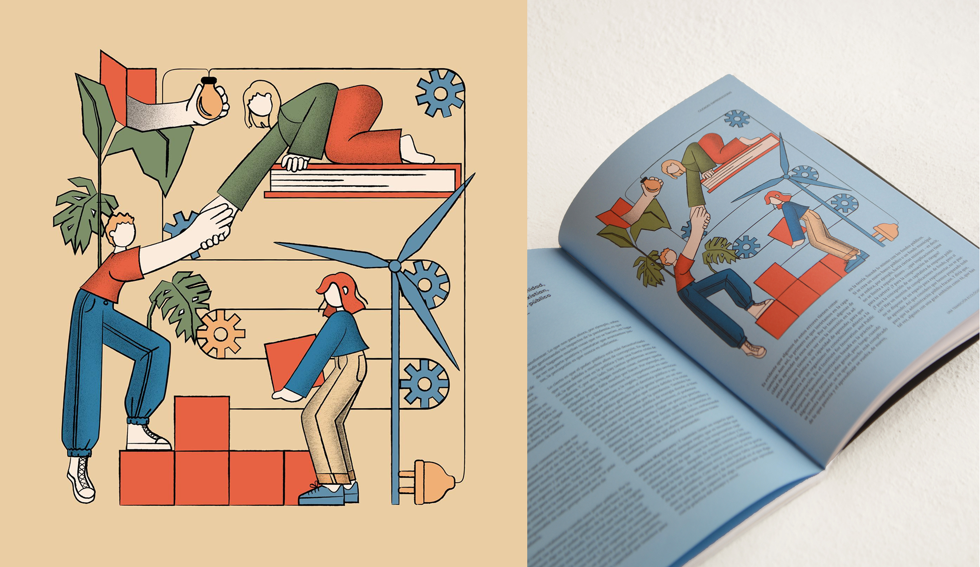 Banner de las ilustraciones para la revista La Pública